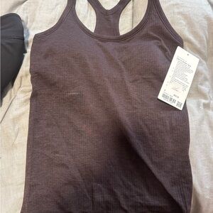 lululemon athletica Dark Brown Racerback Tank Top